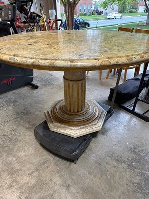Photo of free Round table. Faux marble finish (Lee’s Park)