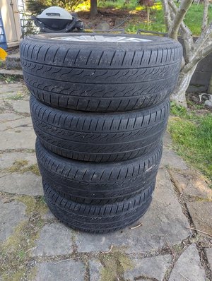 Photo of free 215/65 r16 tires on rims (West Seattle/White Center)