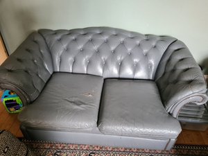 Photo of free Leather chesterfield style sofa 2 seater (Stanks LS15)