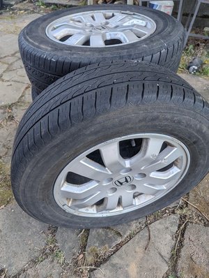 Photo of free 215/65 r16 tires on rims (West Seattle/White Center)