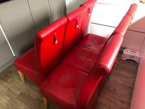 Photo of free 6 Real leather and solid wood dining chairs (Compton Acres NG2)