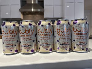 Photo of free Bubly caffeinated sparkling water (West Cambridge)