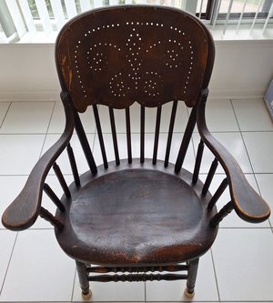 Photo of free Antique Wooden Armchair (Queen St & Hwy #410)
