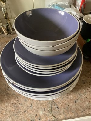Photo of free Crockery, bags, size 6 boots & coving (Northill SG18)