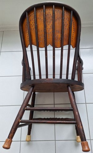 Photo of free Antique Wooden Armchair (Queen St & Hwy #410)