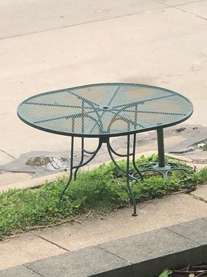 Photo of free Patio table and umbrella stand (Kirkwood. MO)
