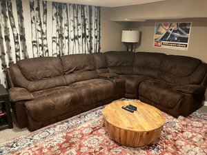 Photo of free Brown sectional in good shape (Cin-Fre Drive Hudson, NH)
