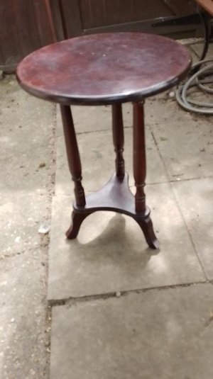 Photo of free Round hallway table, dark wood (Lakenham NR1)