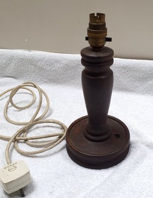 Photo of free Vintage Oak Table Lamp (needs work) (Chilcompton BA3)