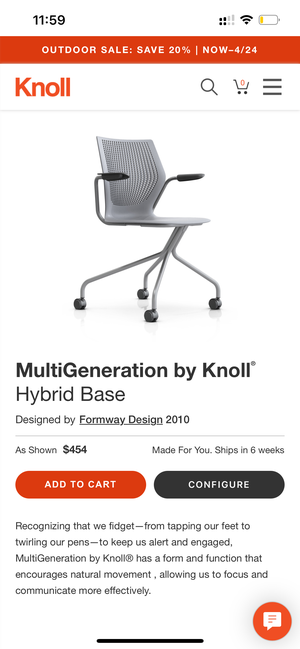 Photo of free Knoll office chair (Lisgar)