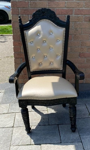 Photo of wooden high back chairs (Brampton Downtown)