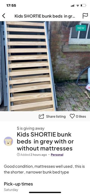 Photo of free Shortie bunks in grey (Middlewich)