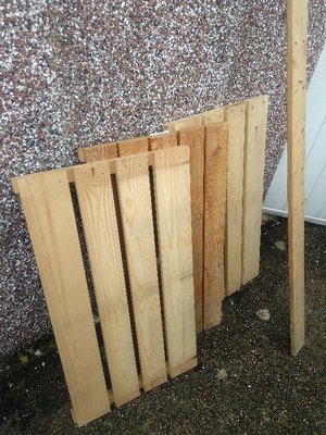 Photo of free 3x wooden shelves and upright for Ikea GORM system (Hollingbury BN1)