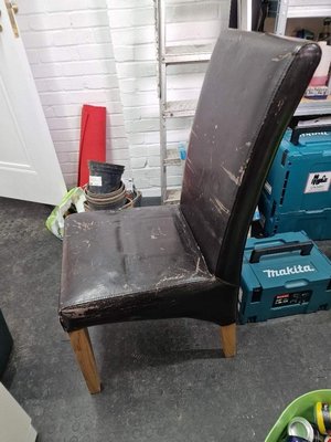 Photo of free Wood and leather chair for restoration project (Wateringbury ME18)