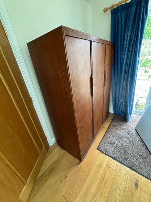 Photo of free 3 door wooden wardrobe. (Priston CP)