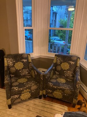 Photo of free Two living room chairs (East somerville ma)