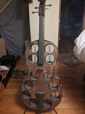 Photo of free Cello shaped wine rack (West Springfield MA)