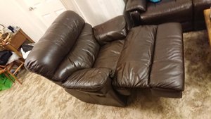 Photo of free 2 brown leather armchairs (Braunstone town LE3)