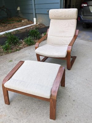 Photo of free Ikea Poang Chair and Ottoman (Marietta, near Pope HS)