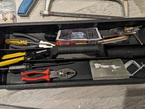 Photo of free toolbox and random hardware items (Petworth)