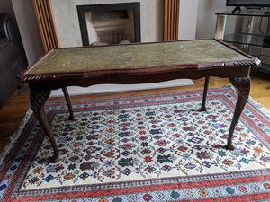 Photo of free leather topped table (West Acton W3)
