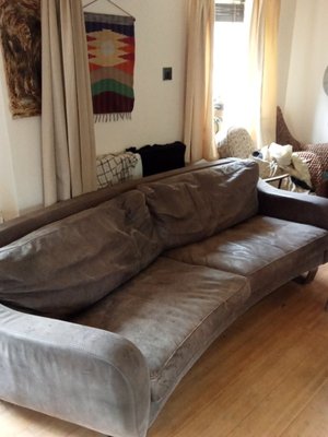 Photo of free Four seater leather settee. (Kirkby Thore CA10)