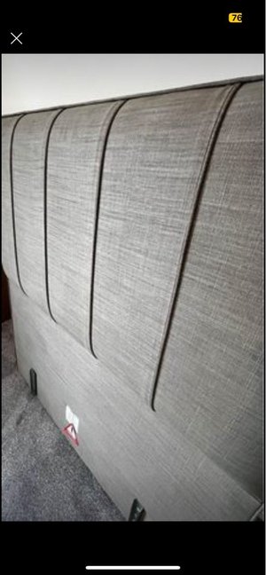 Photo of free Grey fabric single headboard (HD4)