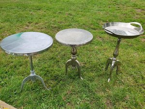 Photo of free 3 x metal side tables (Preston PR4)