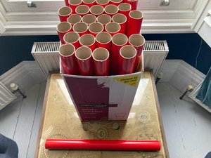 Photo of free 34 x red cardboard tubes (Preston park BN1)