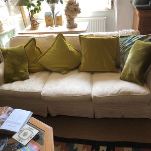 Photo of free 3 seater soft sofa (Bridport)