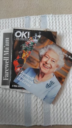 Photo of free 2 Magazines + Newspaper Supplements covering the late Qeens Funeral (West Worthing BN11)