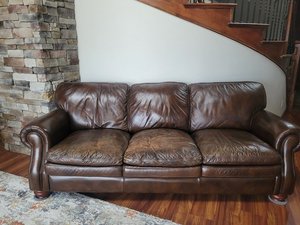 Photo of free Leather couch (North Fort Collins)
