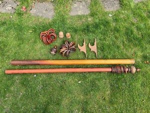 Photo of free Antique, large curtain poles/rings (RH12)