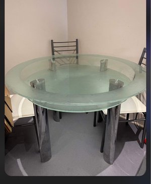 Photo of free Large glass table without chairs (Maidstone west)