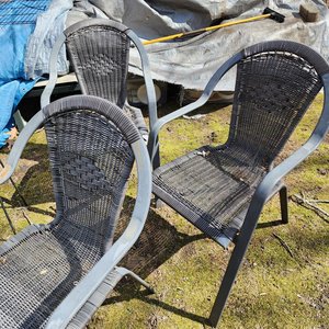 Photo of free 3 outdoor metal chairs (Woburn cinemas rte 38)
