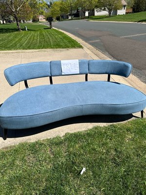 Photo of free Blue sofa (4868 129th st Hugo)