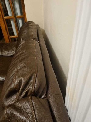 Photo of free 3 seater leather sofa (Birchanger CM23)