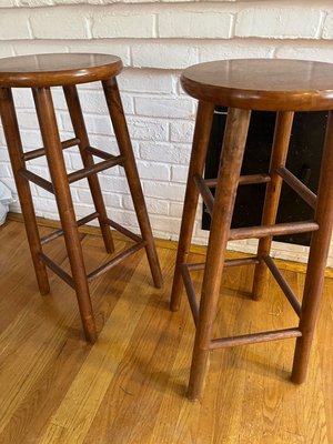 Photo of free Wooden seat stools 30” tall (Cherry Hill in Sunnyvale)