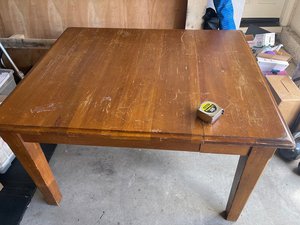 Photo of free Natural Wood Dining table (heavy) (Mountain View San Antonio)