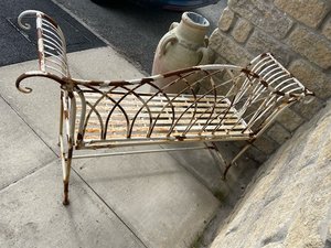 Photo of free Metal garden bench (Helmshore, Rossendale)