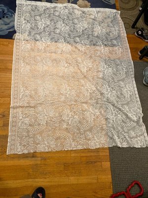Photo of free Lace door curtain (Waltham near Belmont line)