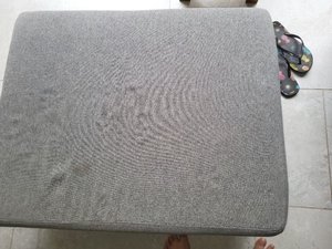 Photo of free Grey small corner sofa and footstool (Millhouses S7)