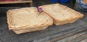 Photo of free 2 baskets with shaved wood (Parkstone, Poole, BH14)
