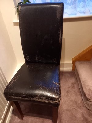 Photo of free 6 leather dining chairs (Lancing BN15)