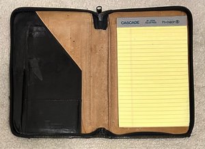 Photo of free Note pad zippered leather cover (Elkridge rte103 & rte100)