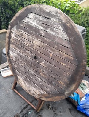 Photo of free Wooden garden table (Kingsway)