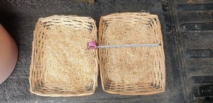 Photo of free 2 baskets with shaved wood (Parkstone, Poole, BH14)