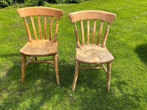 Photo of free 2 Wooden dining chairs (Letchworth SG6)