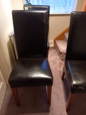 Photo of free 6 leather dining chairs (Lancing BN15)