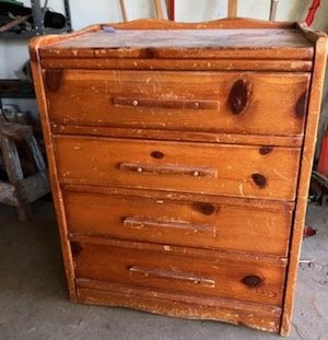Photo of free Wood 4 drawer chest (Queen Anne)